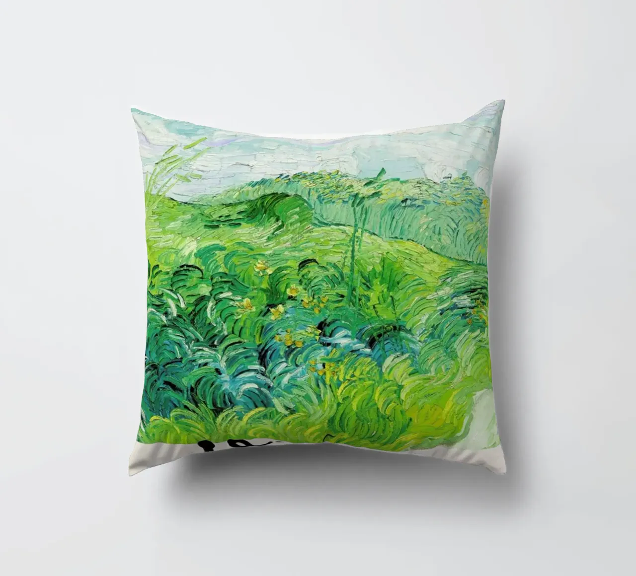 Signed, Vincent – Green Wheat Fields 2 cuscino da Vintage by JUNIQE