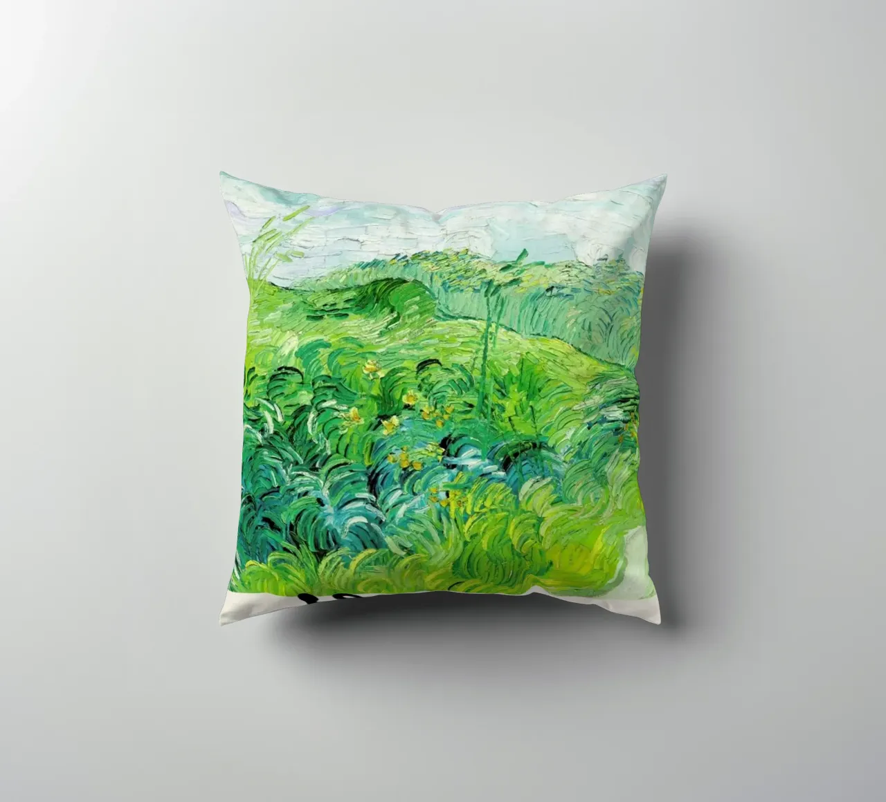Signed, Vincent – Green Wheat Fields 2 cuscino da Vintage by JUNIQE