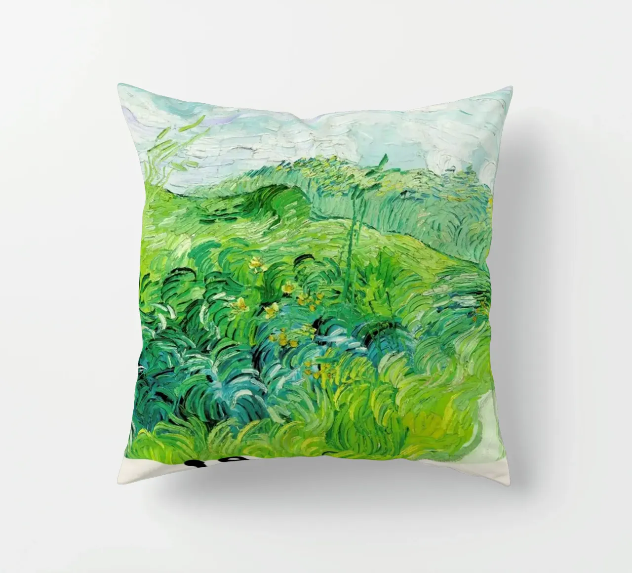 Signed, Vincent – Green Wheat Fields 2 cuscino da Vintage by JUNIQE