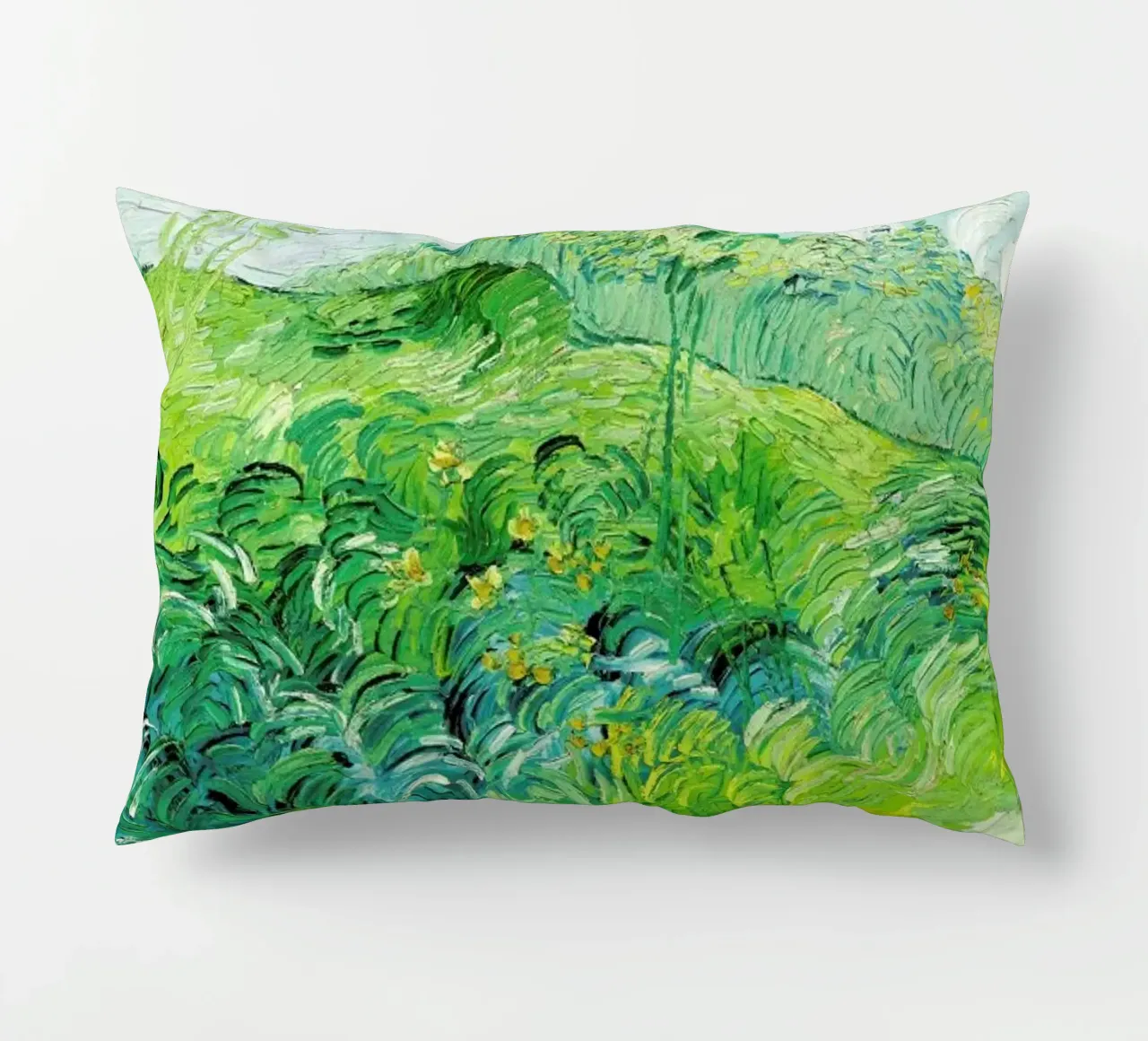 Signed, Vincent – Green Wheat Fields 2 cuscino da Vintage by JUNIQE