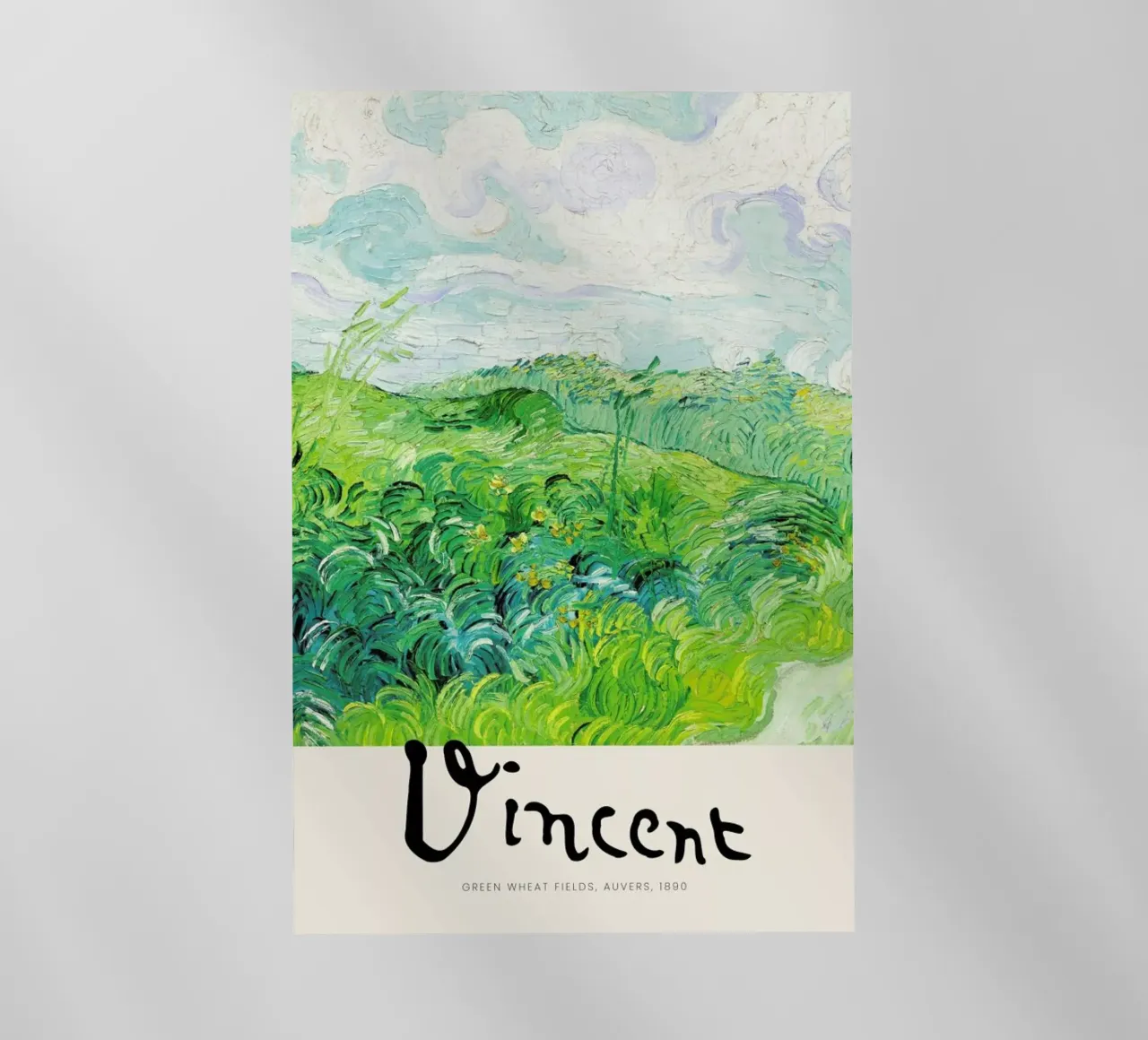 Signed, Vincent – Green Wheat Fields 2 pellicola backlit da Vintage by JUNIQE