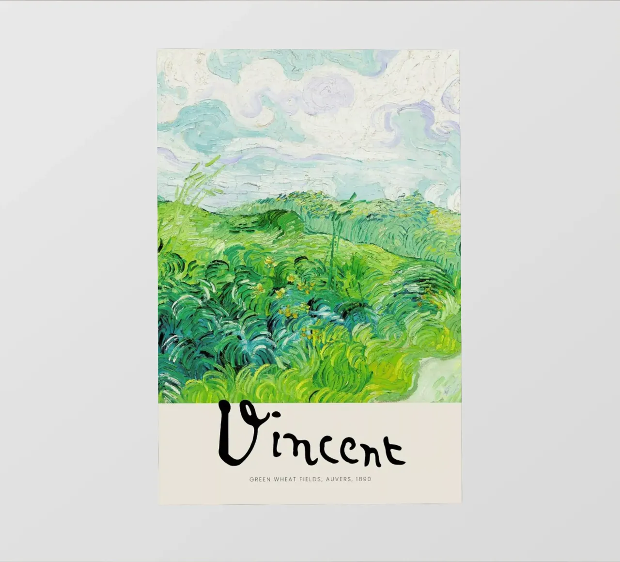 Signed, Vincent – Green Wheat Fields 2 pellicola backlit da Vintage by JUNIQE
