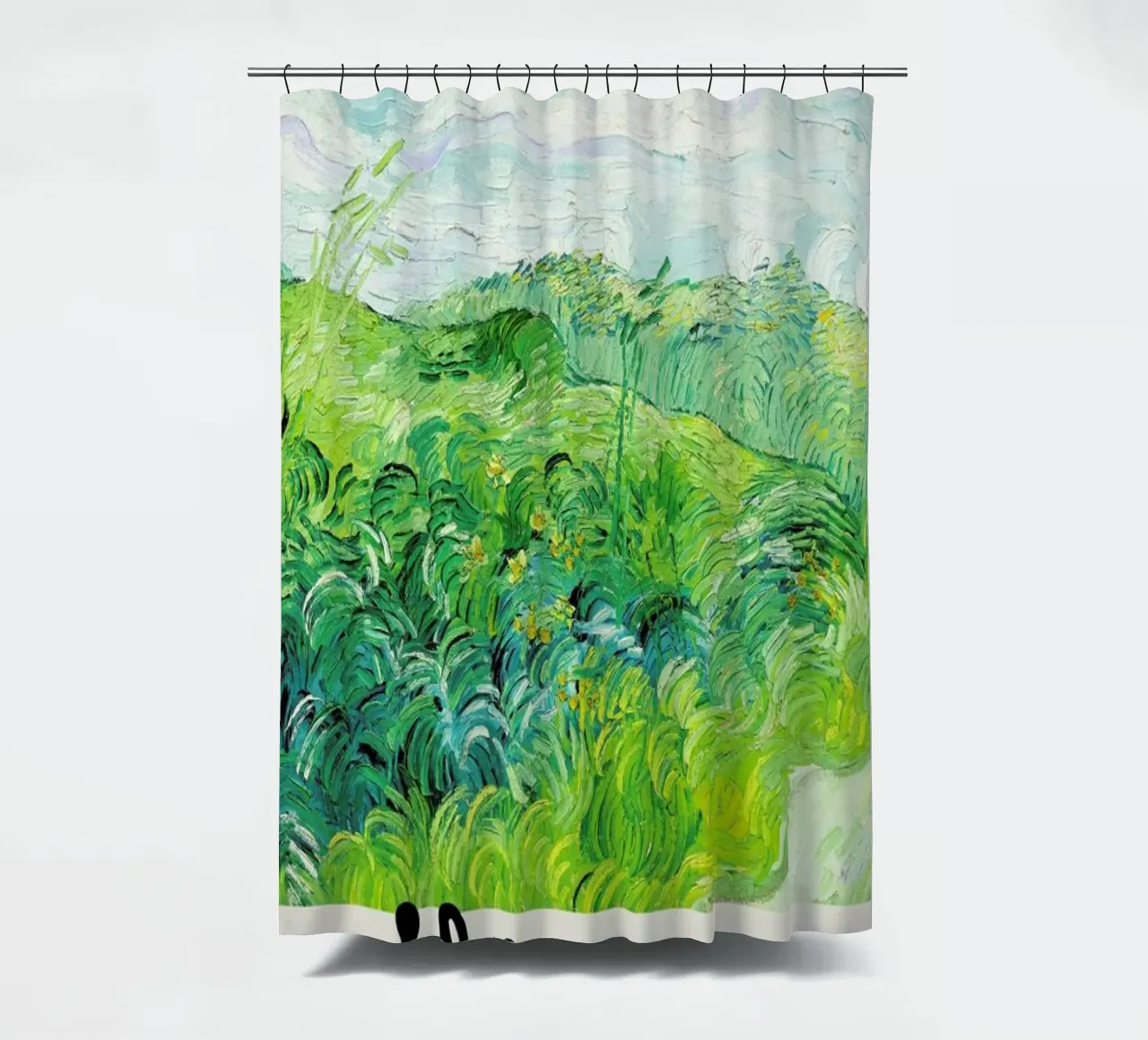 Signed, Vincent – Green Wheat Fields 2 tenda da doccia da Vintage by JUNIQE