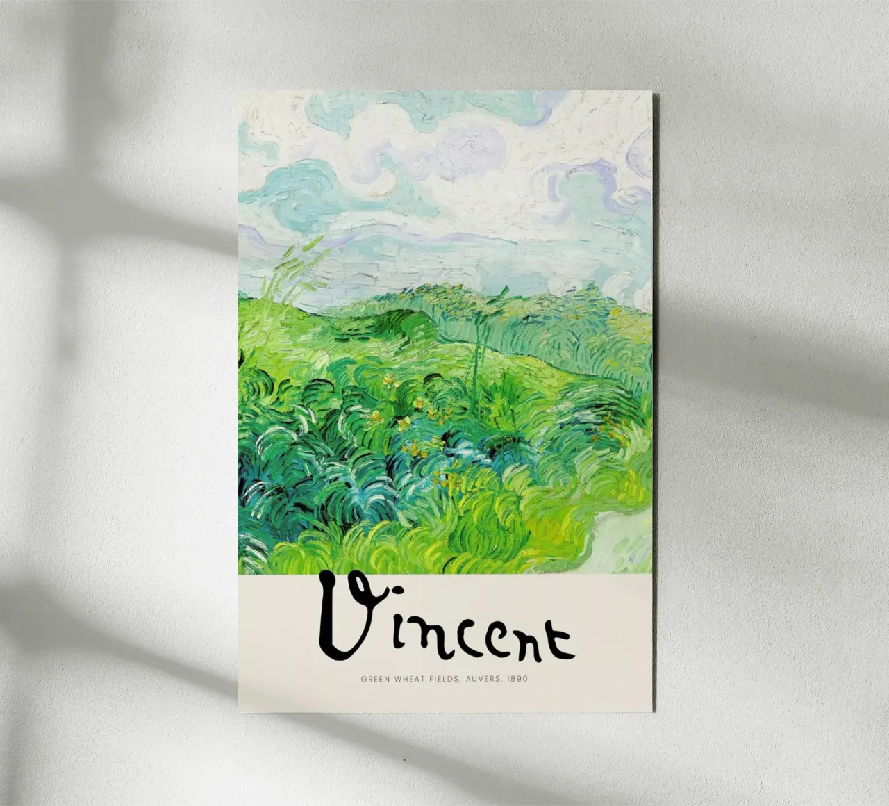 Signed, Vincent – Green Wheat Fields 2 alluminio dibond da Vintage by JUNIQE