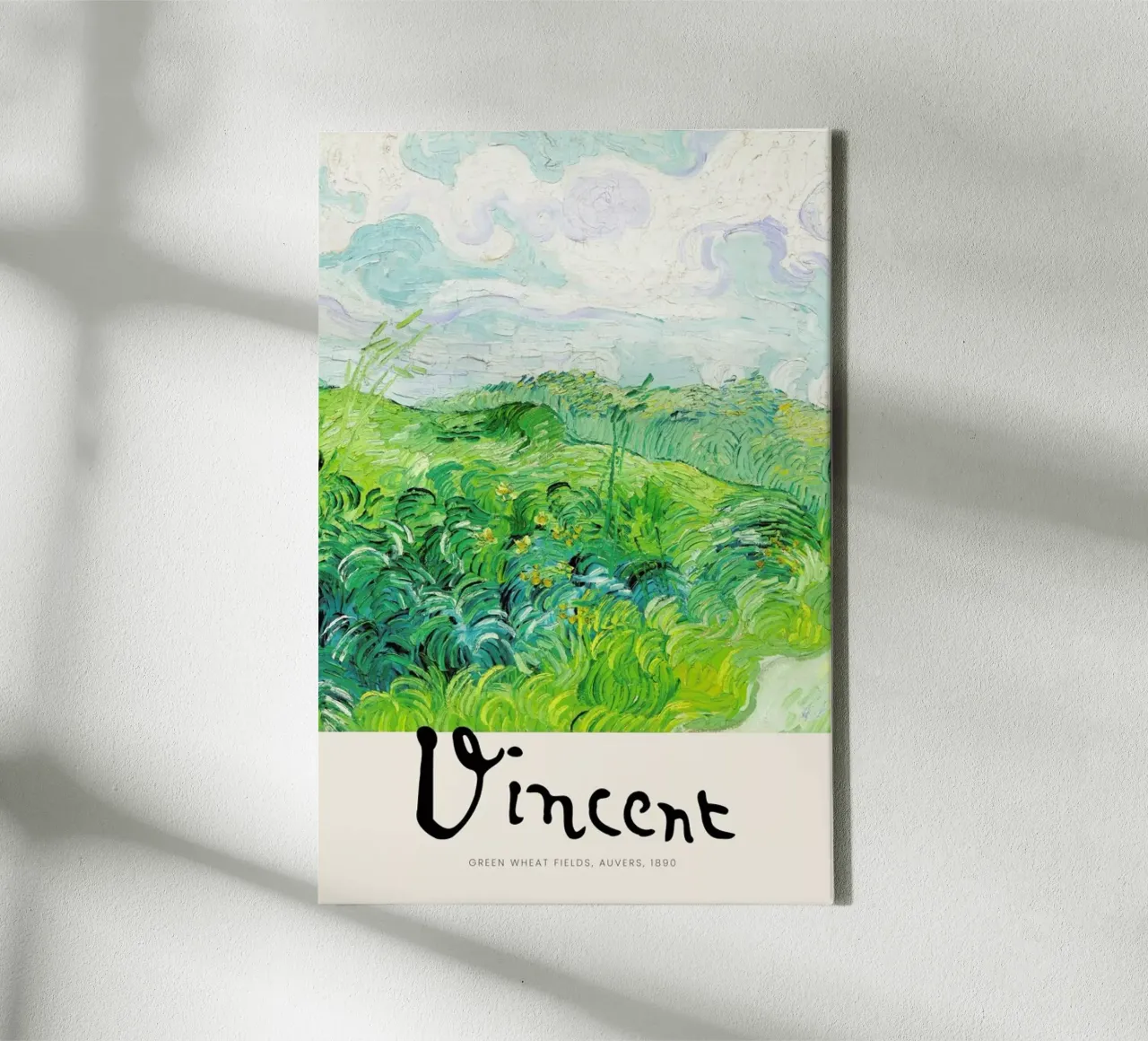 Signed, Vincent – Green Wheat Fields 2 tela da Vintage by JUNIQE