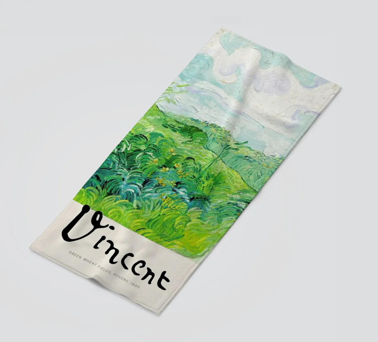 Signed, Vincent – Green Wheat Fields 2 telo mare da Vintage by JUNIQE