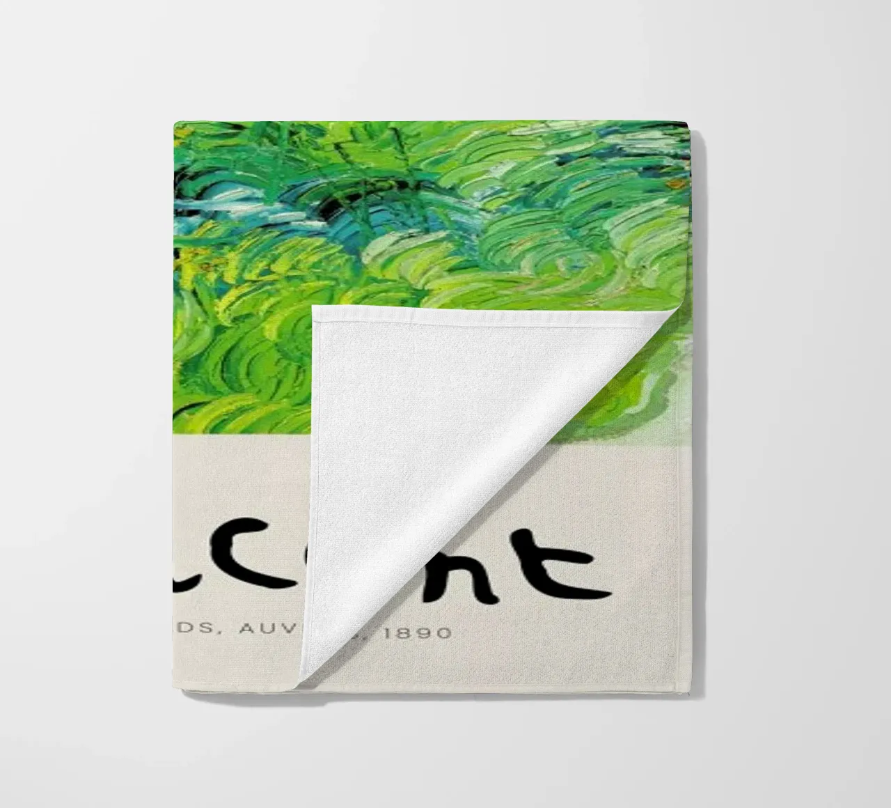 Signed, Vincent – Green Wheat Fields 2 telo mare da Vintage by JUNIQE