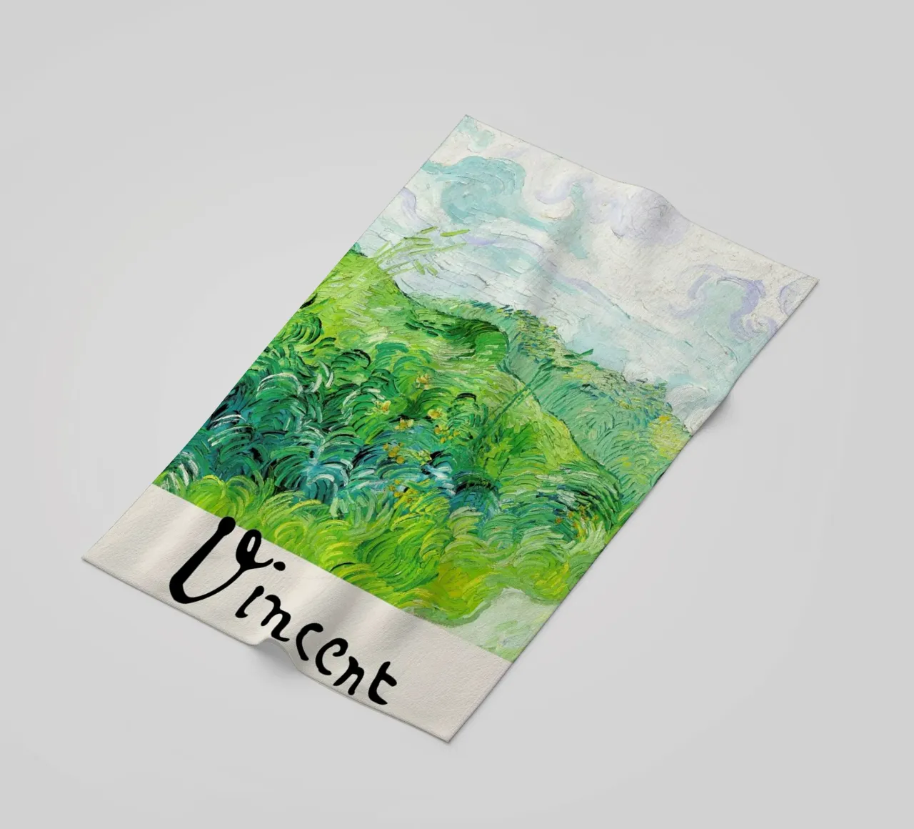 Signed, Vincent – Green Wheat Fields 2 telo mare da Vintage by JUNIQE