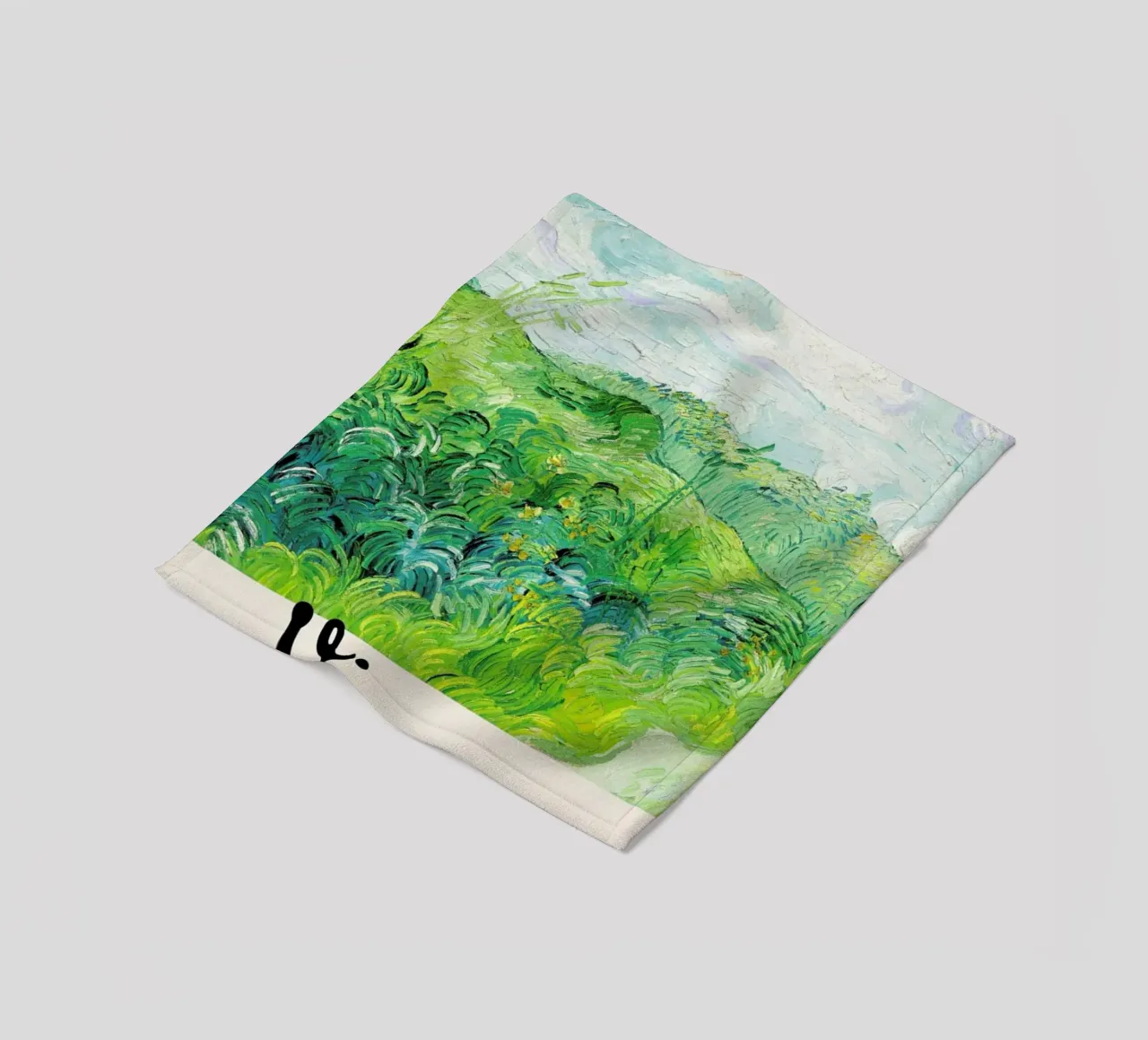 Signed, Vincent – Green Wheat Fields 2 coperta in pile da Vintage by JUNIQE