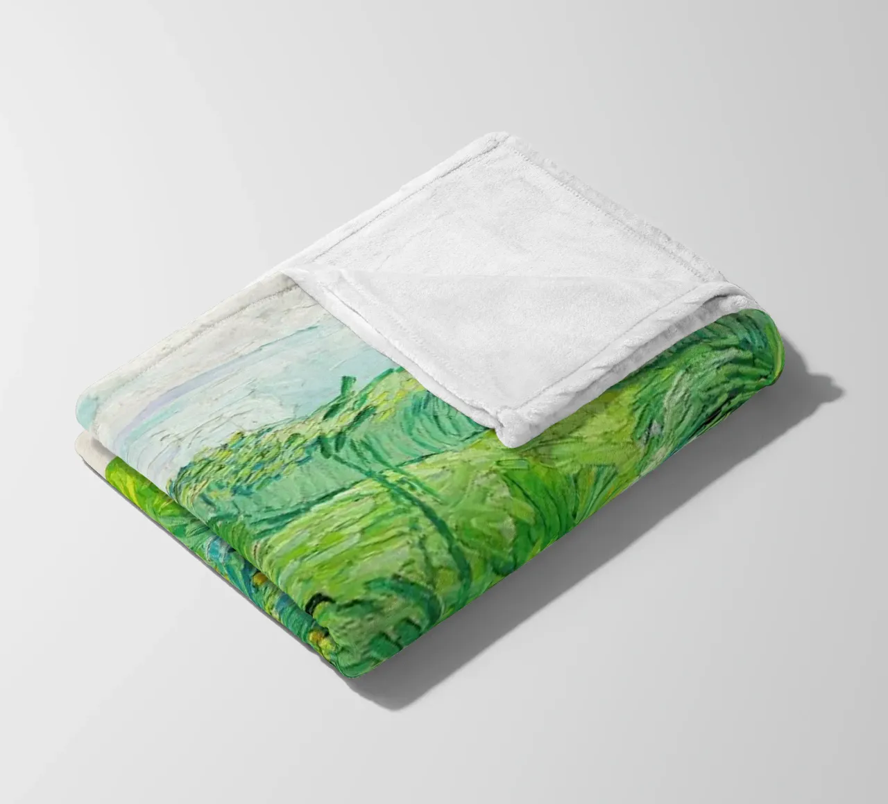 Signed, Vincent – Green Wheat Fields 2 coperta in pile da Vintage by JUNIQE