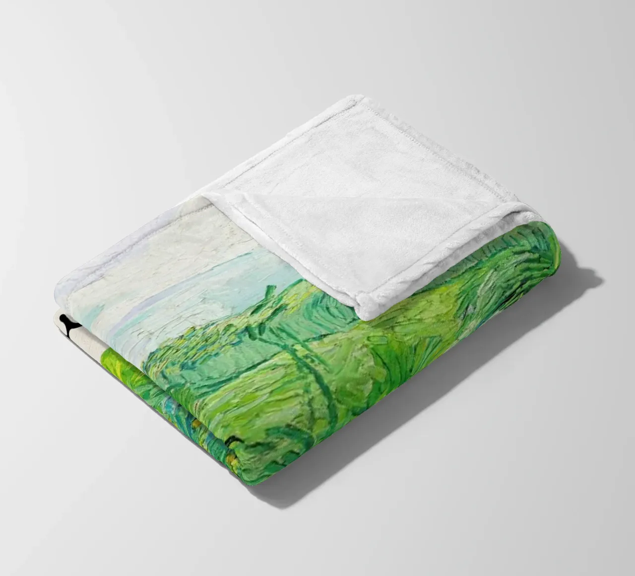 Signed, Vincent – Green Wheat Fields 2 coperta in pile da Vintage by JUNIQE