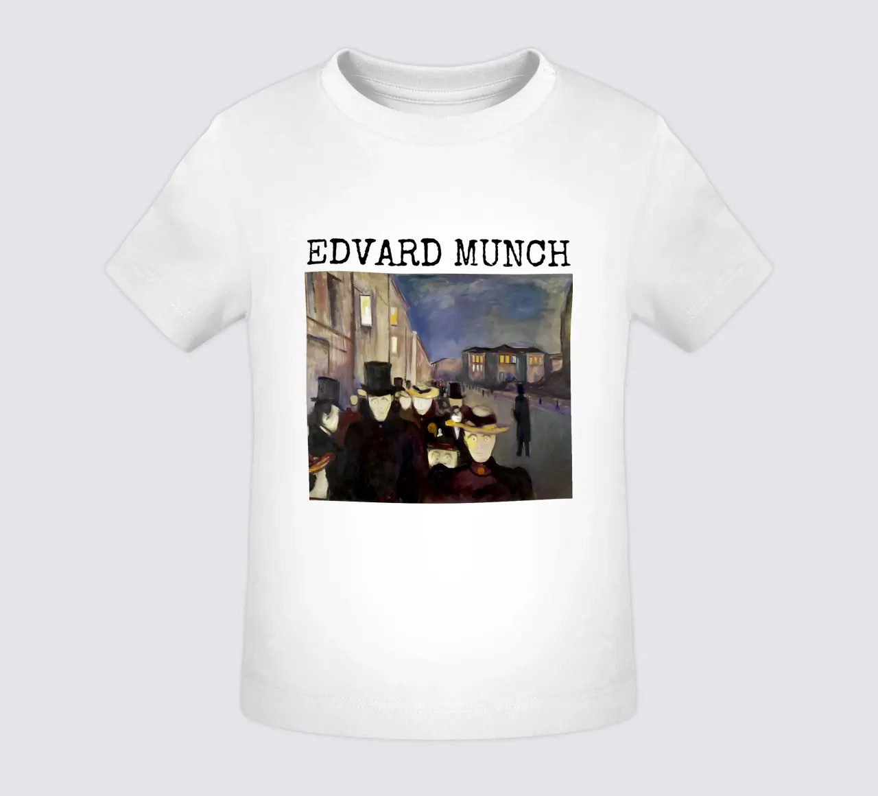 Sera in via Karl Johan di Edvard Munch maglietta neonato da kaitlinparkershop