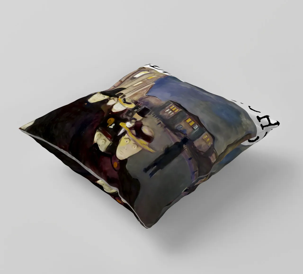 Sera in via Karl Johan di Edvard Munch cuscino da kaitlinparkershop