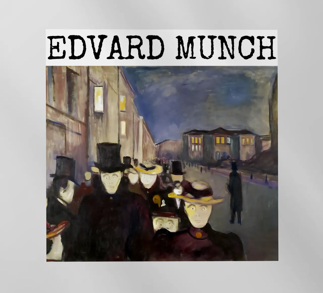 Sera in via Karl Johan di Edvard Munch pellicola backlit da kaitlinparkershop