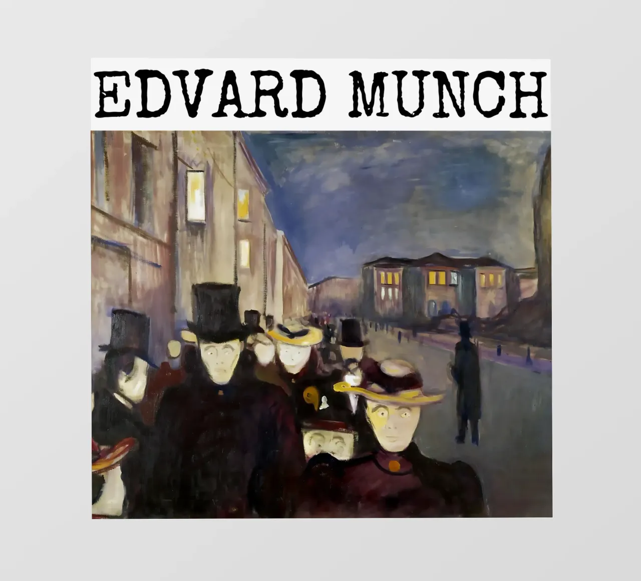 Sera in via Karl Johan di Edvard Munch telo in pvc da kaitlinparkershop