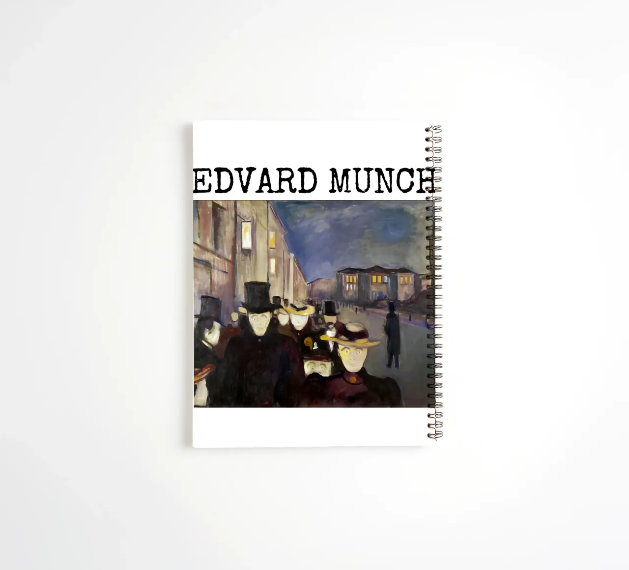 Sera in via Karl Johan di Edvard Munch diario ad anelli da kaitlinparkershop