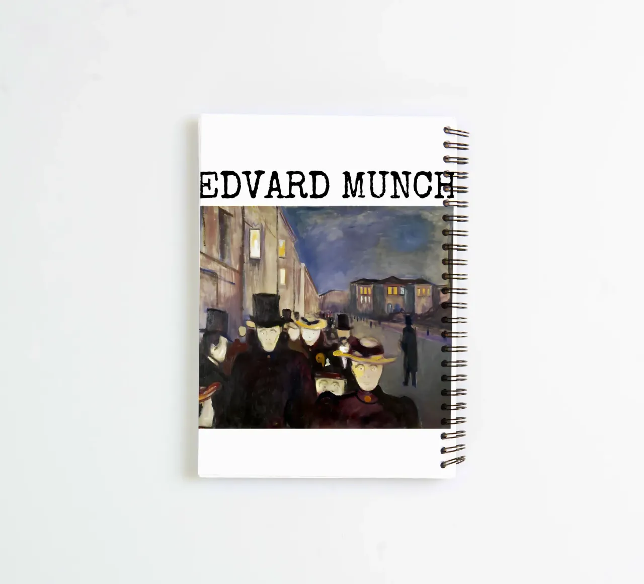 Sera in via Karl Johan di Edvard Munch diario ad anelli da kaitlinparkershop