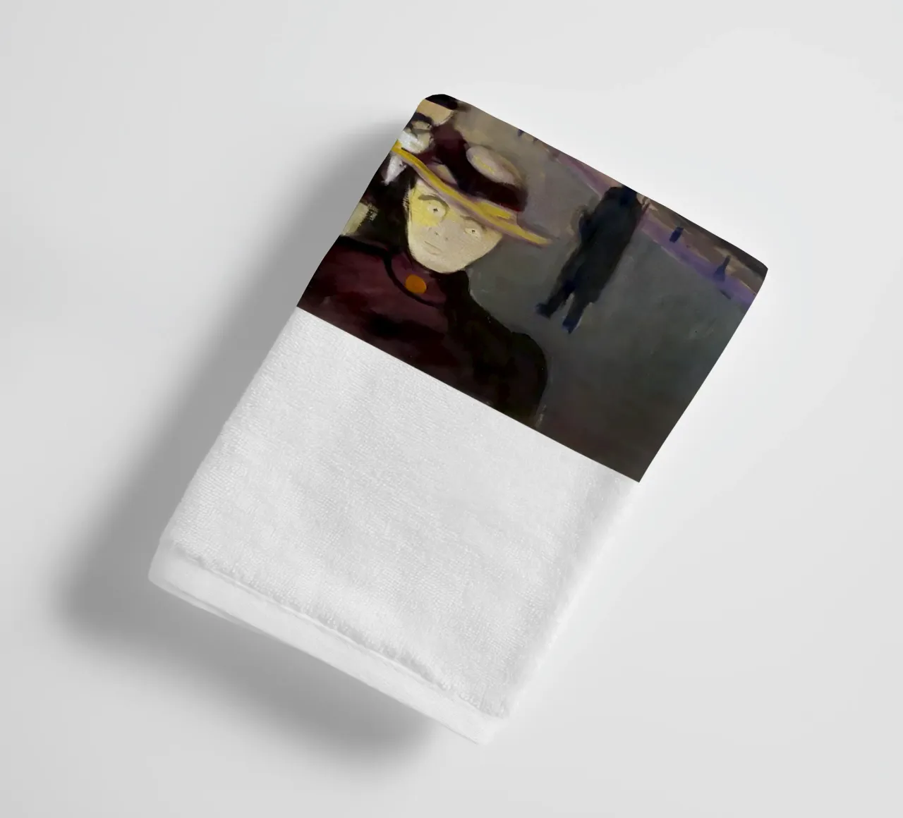 Sera in via Karl Johan di Edvard Munch asciugamano da bagno da kaitlinparkershop