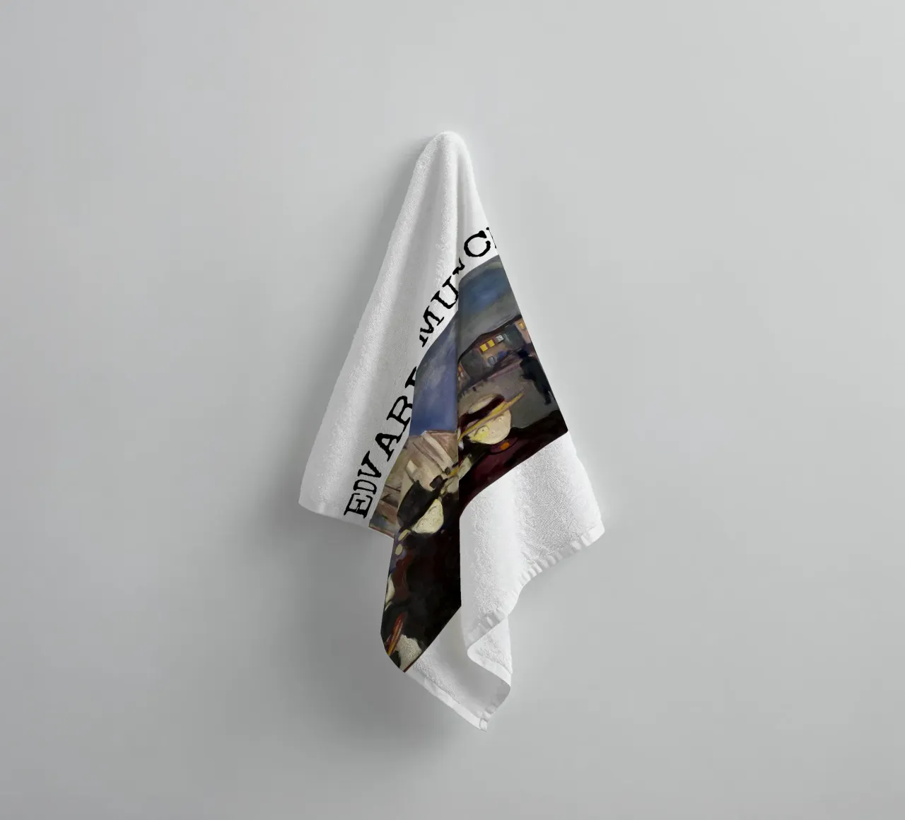 Sera in via Karl Johan di Edvard Munch asciugamano da bagno da kaitlinparkershop