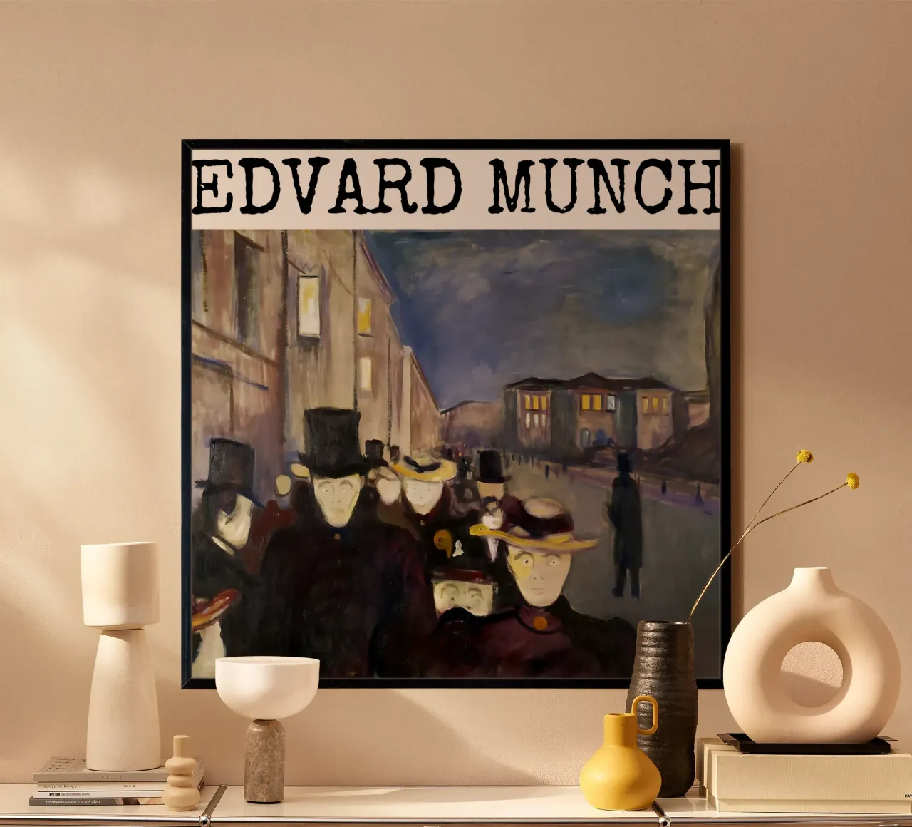 Sera in via Karl Johan di Edvard Munch poster da kaitlinparkershop