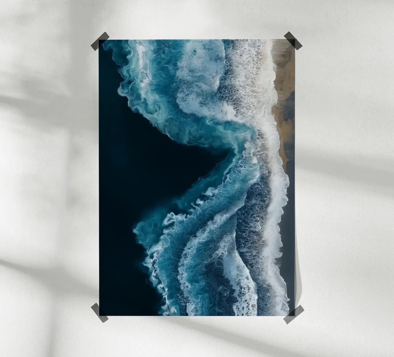 Waves of Blue - Abstract Aerial Coastline Photography hahnemühle de Vela Luna