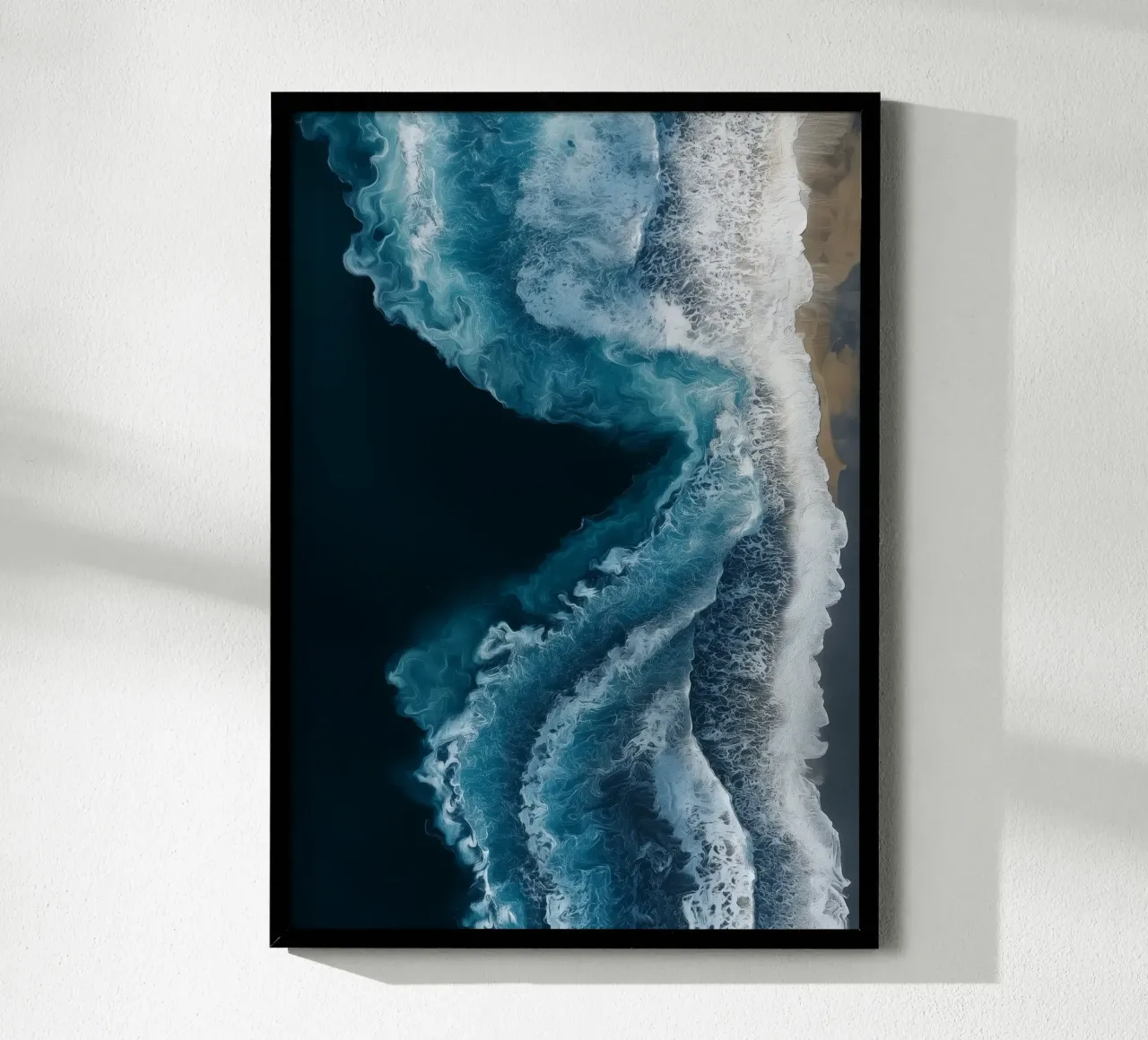 Waves of Blue - Abstract Aerial Coastline Photography hahnemühle de Vela Luna