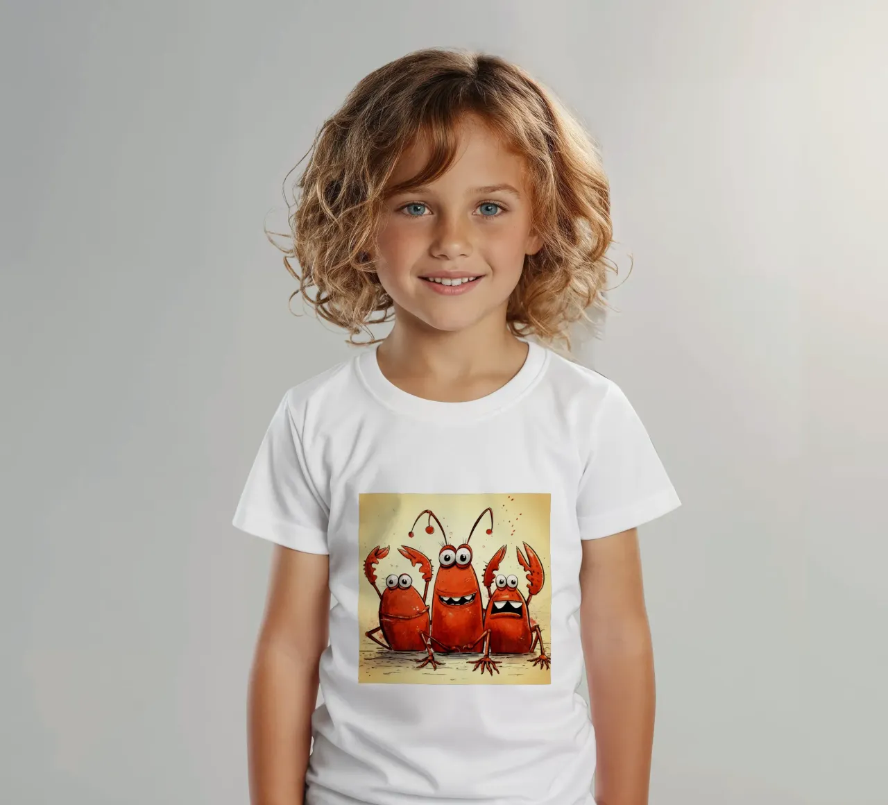 Retro Lobster Gang kids t-shirt by Funny Animals