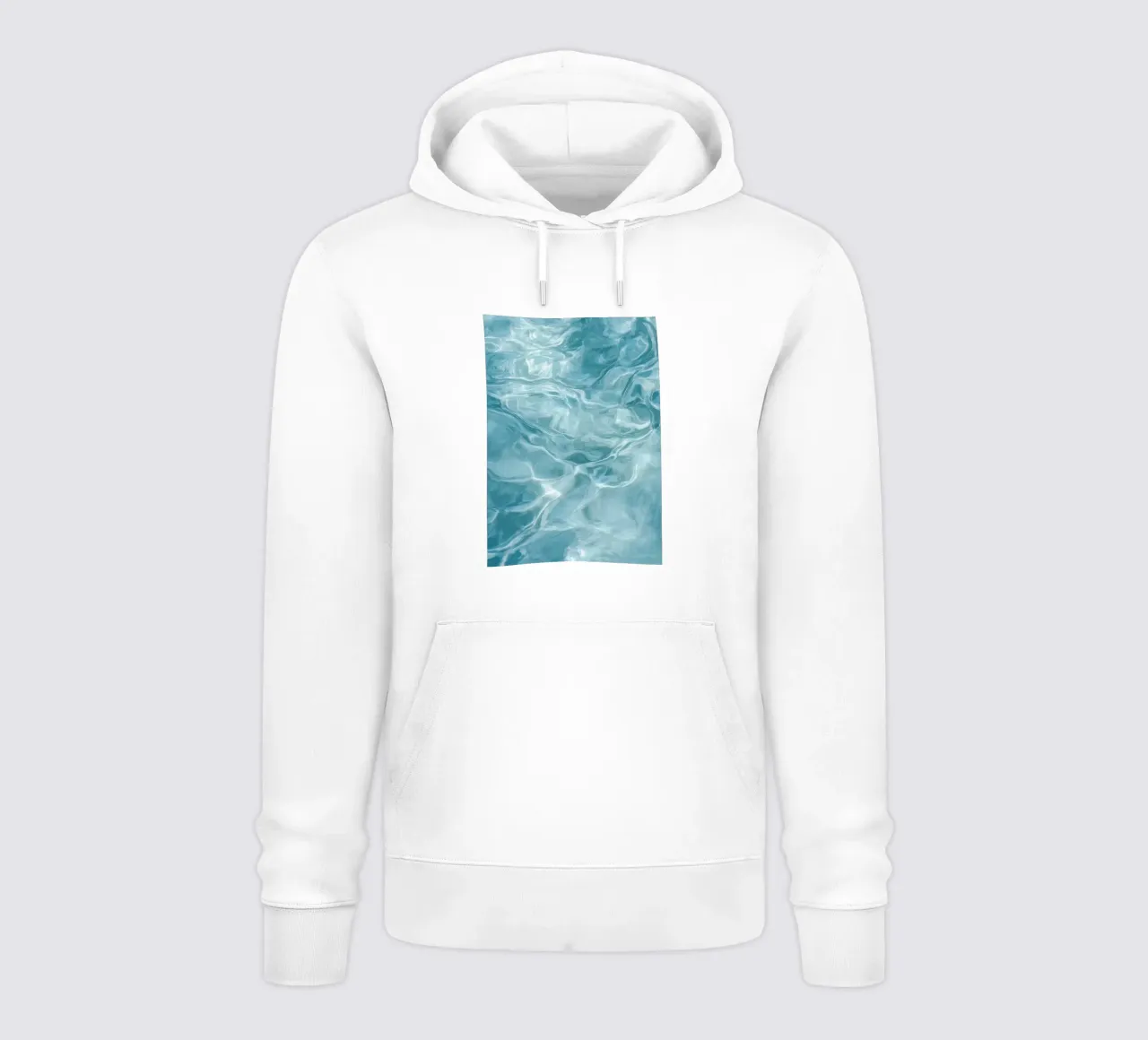 Pastel Blue Ripples - Calm Water Abstract Photo Print felpa con cappuccio da Vela Luna