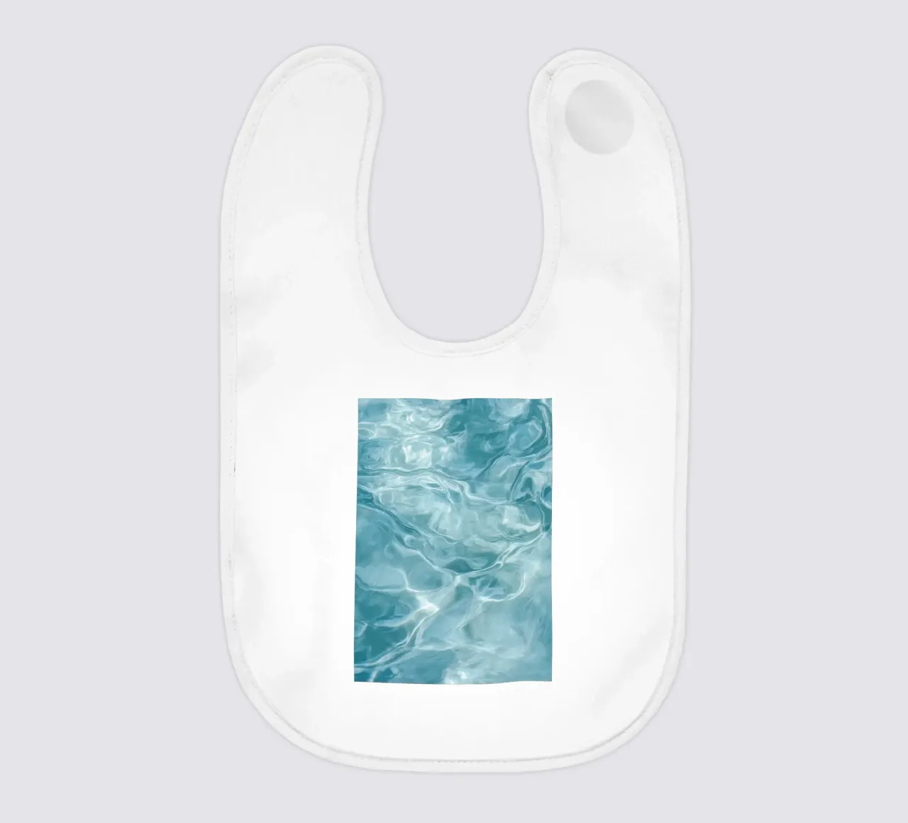 Pastel Blue Ripples - Calm Water Abstract Photo Print bavaglino da Vela Luna