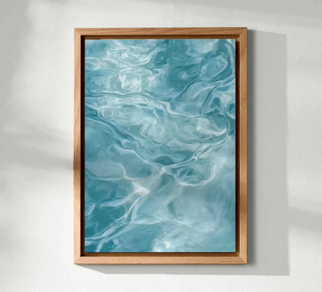 Pastel Blue Ripples - Calm Water Abstract Photo Print alluminio dibond da Vela Luna