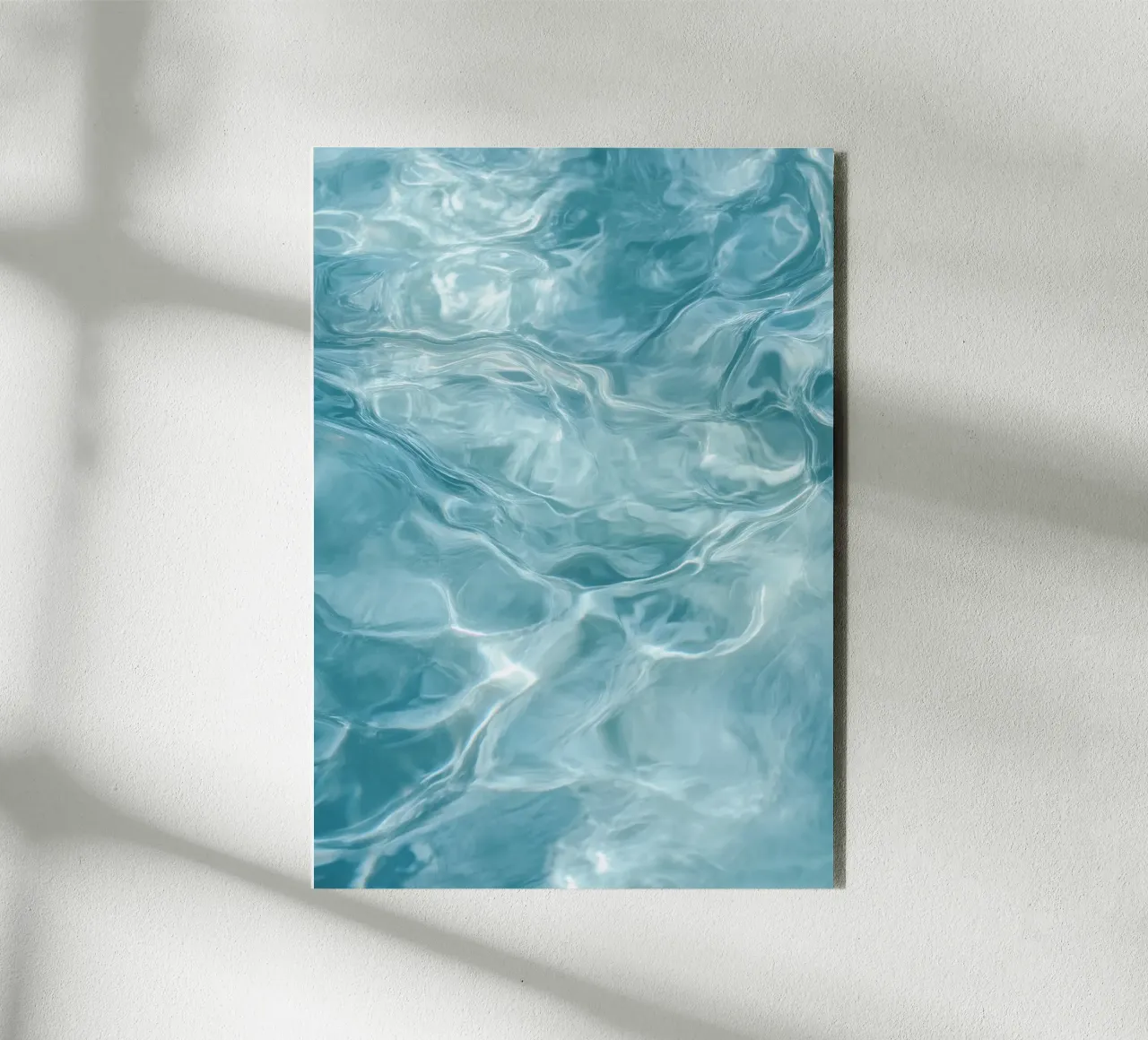 Pastel Blue Ripples - Calm Water Abstract Photo Print alluminio dibond da Vela Luna