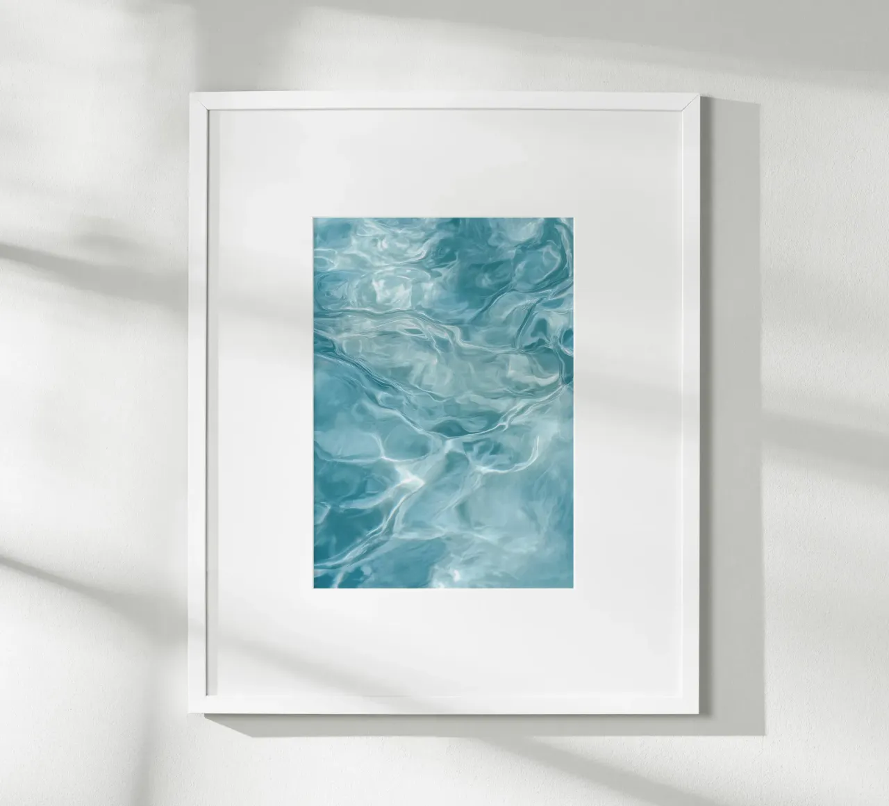 Pastel Blue Ripples - Calm Water Abstract Photo Print hahnemühle by Vela Luna