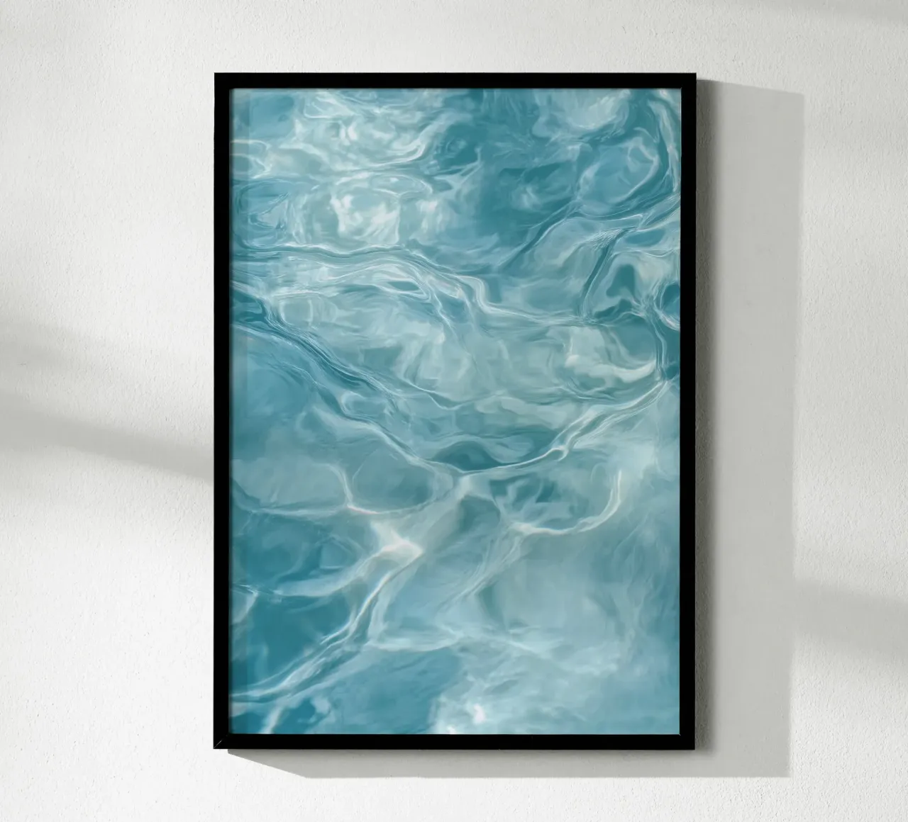 Pastel Blue Ripples - Calm Water Abstract Photo Print hahnemühle by Vela Luna