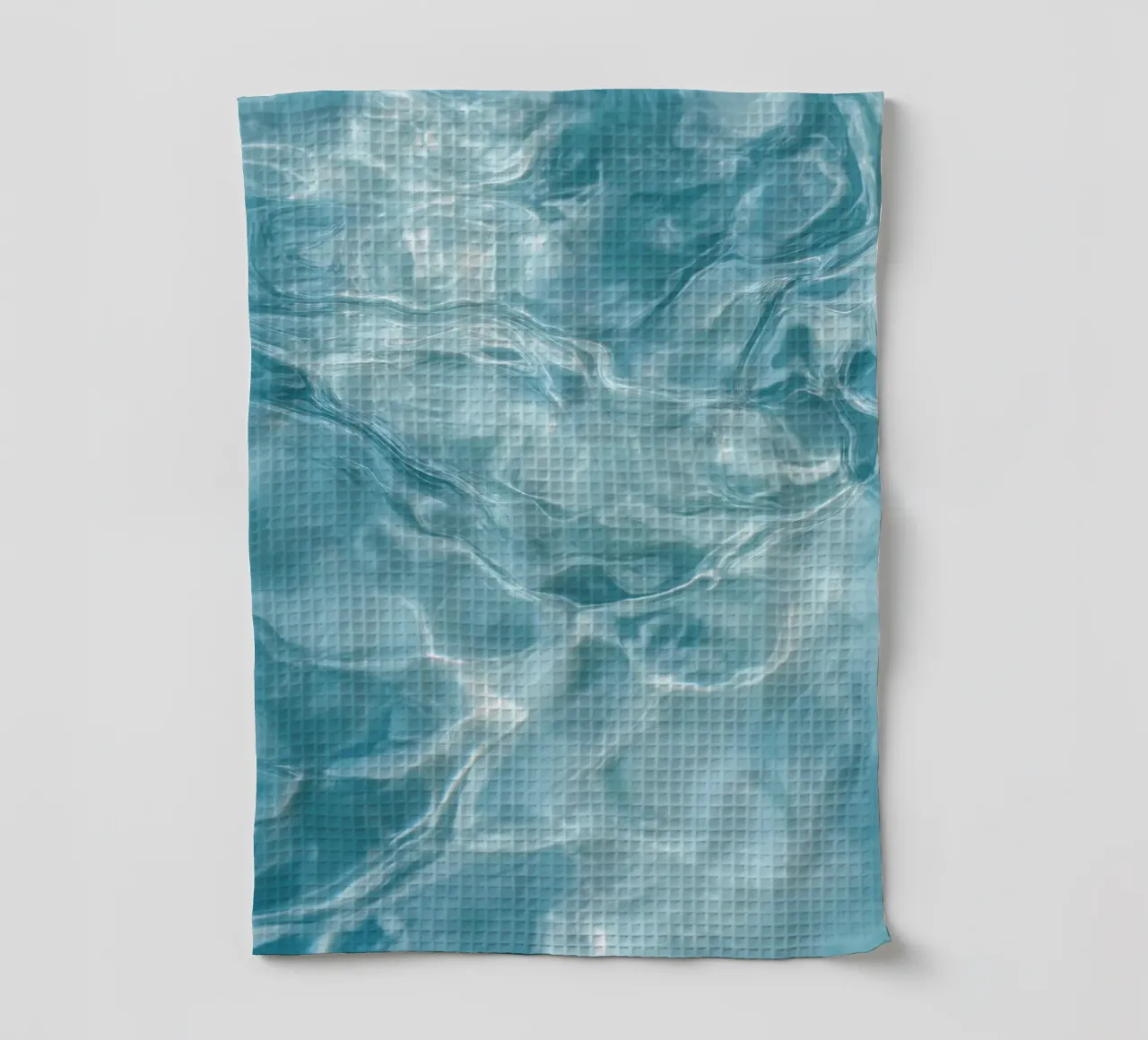Pastel Blue Ripples - Calm Water Abstract Photo Print torchon de Vela Luna