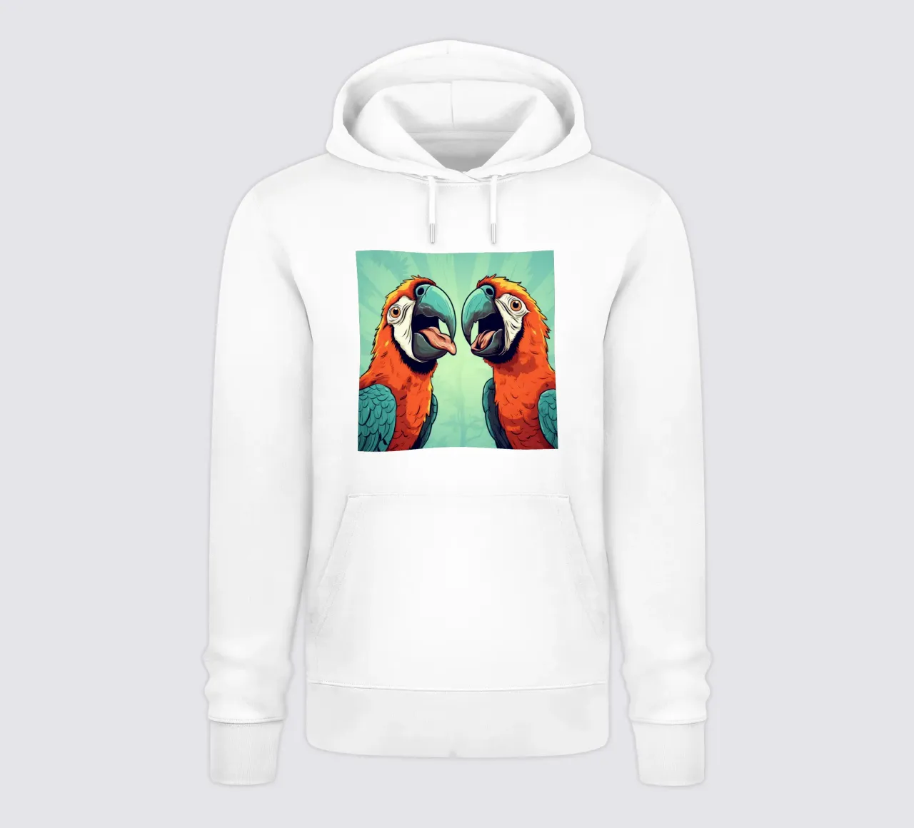 Duo di ara retrò felpa con cappuccio da Funny Animals