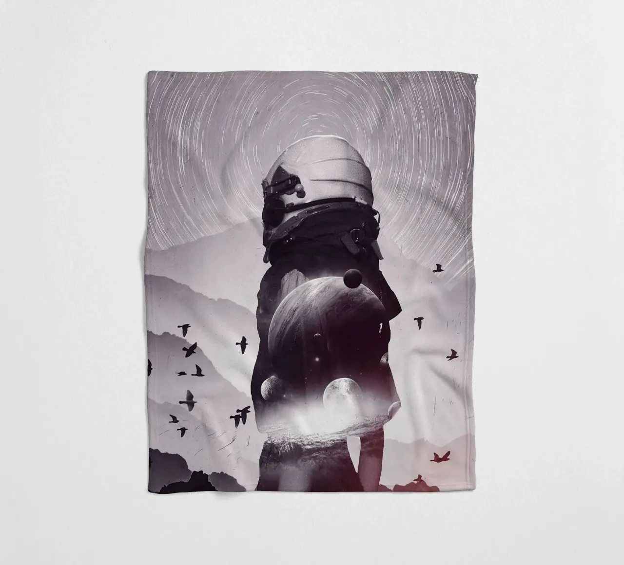 beyond dimensions of space fleece blanket by Green