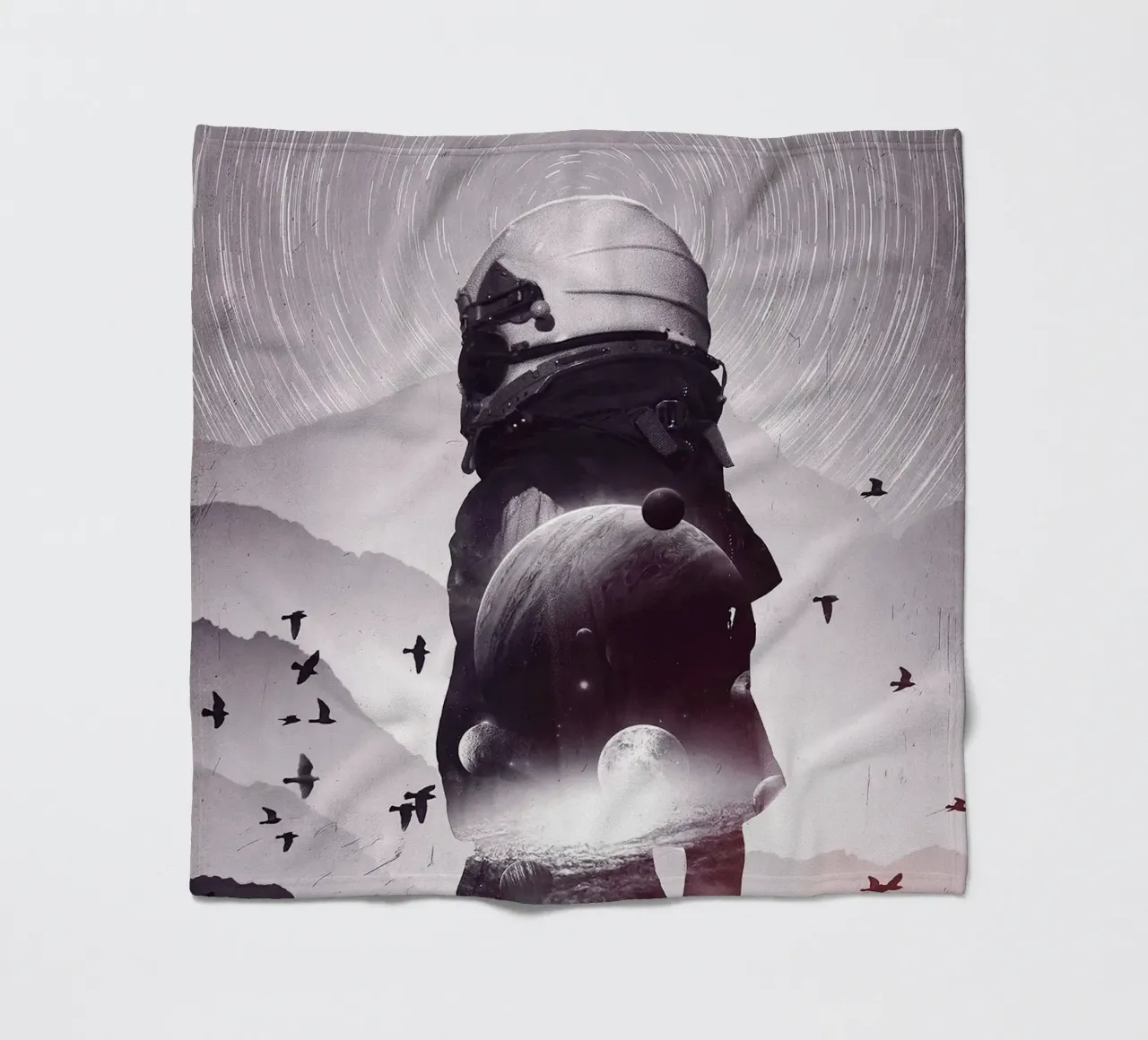 beyond dimensions of space fleece blanket by Green