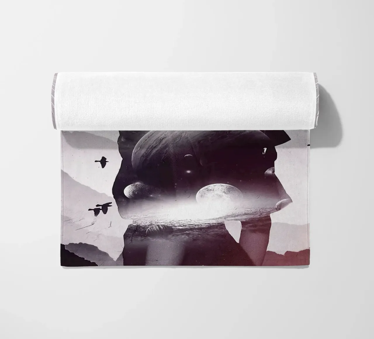 beyond dimensions of space beach towel by Green