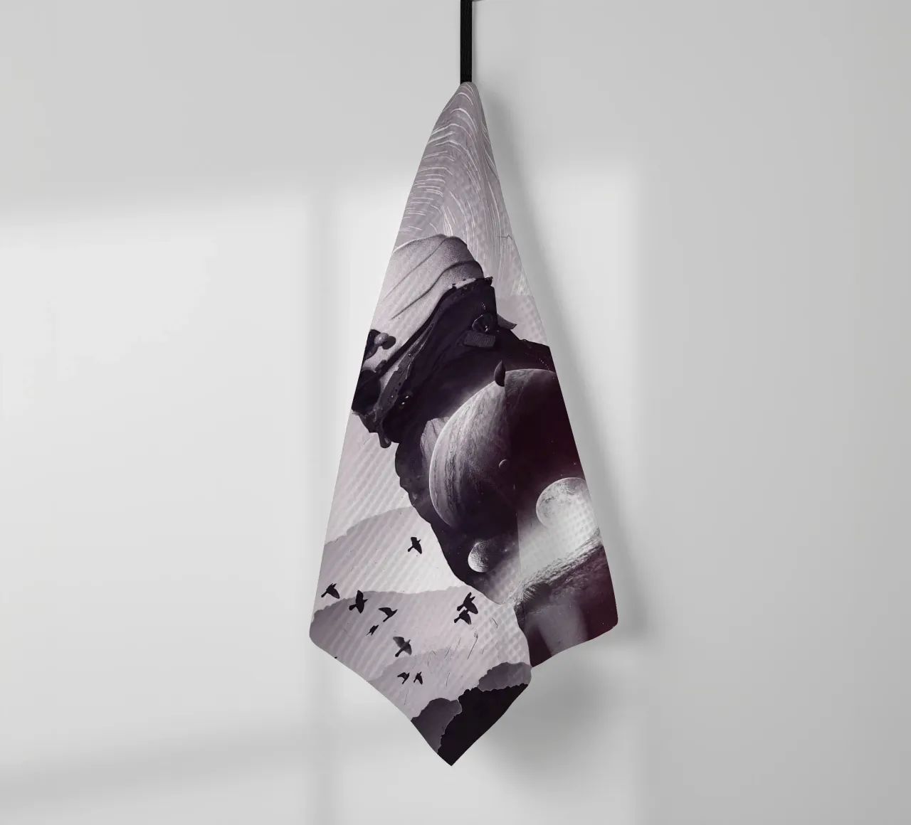 beyond dimensions of space tea towel by Green