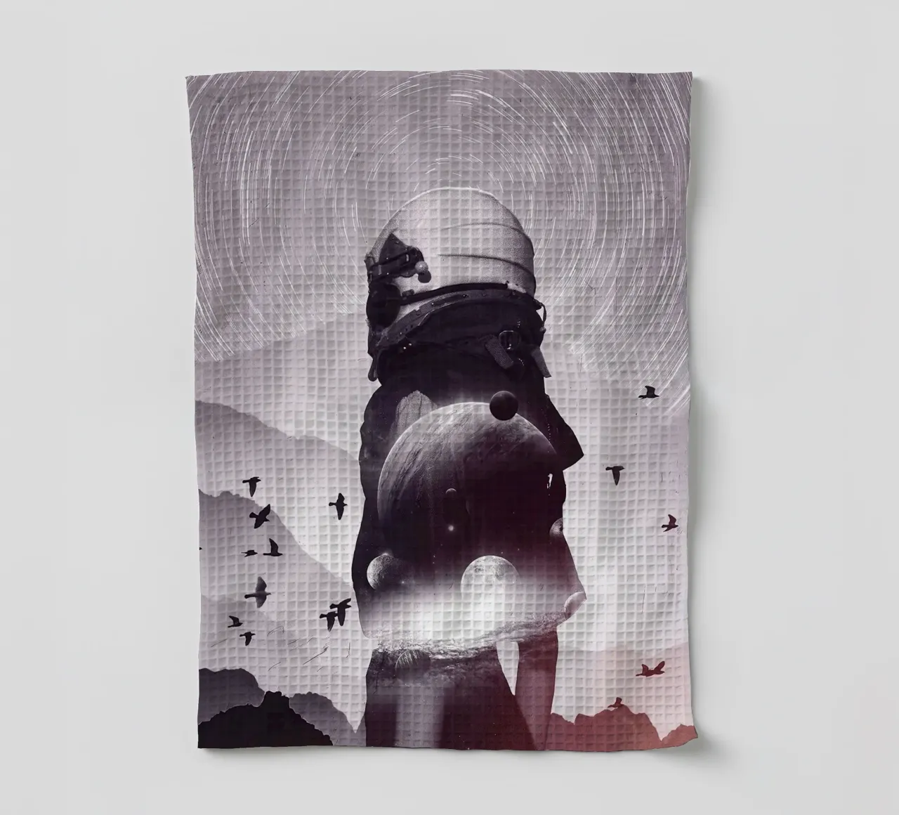 beyond dimensions of space tea towel by Green