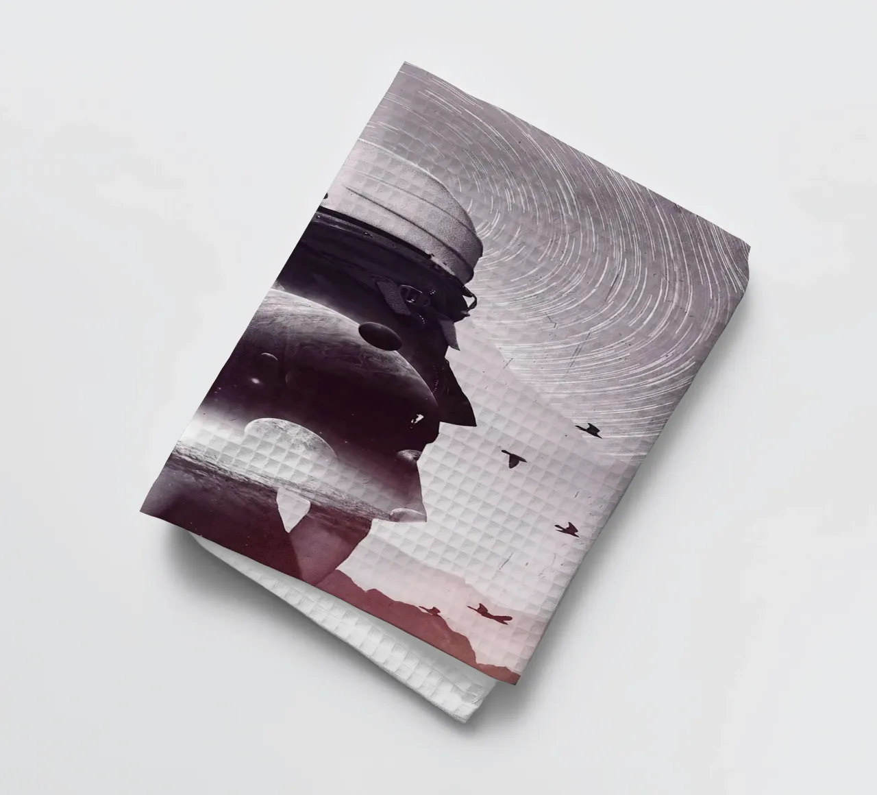 beyond dimensions of space tea towel by Green