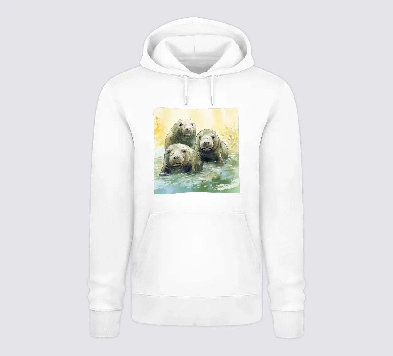 Gang di lamantini retrò felpa con cappuccio da Funny Animals