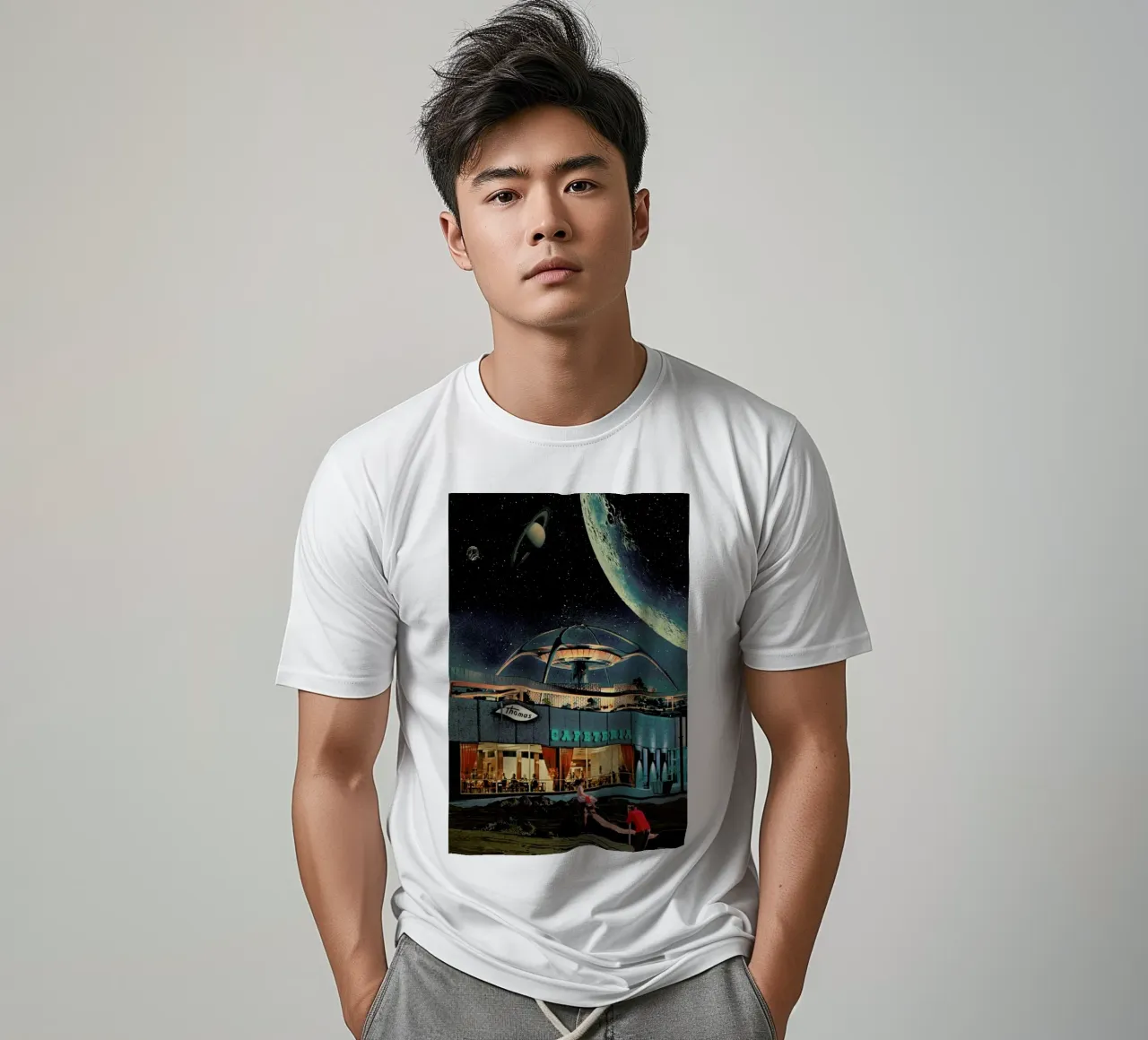 A Postcard From Year 2346 t-shirt da Frank Moth
