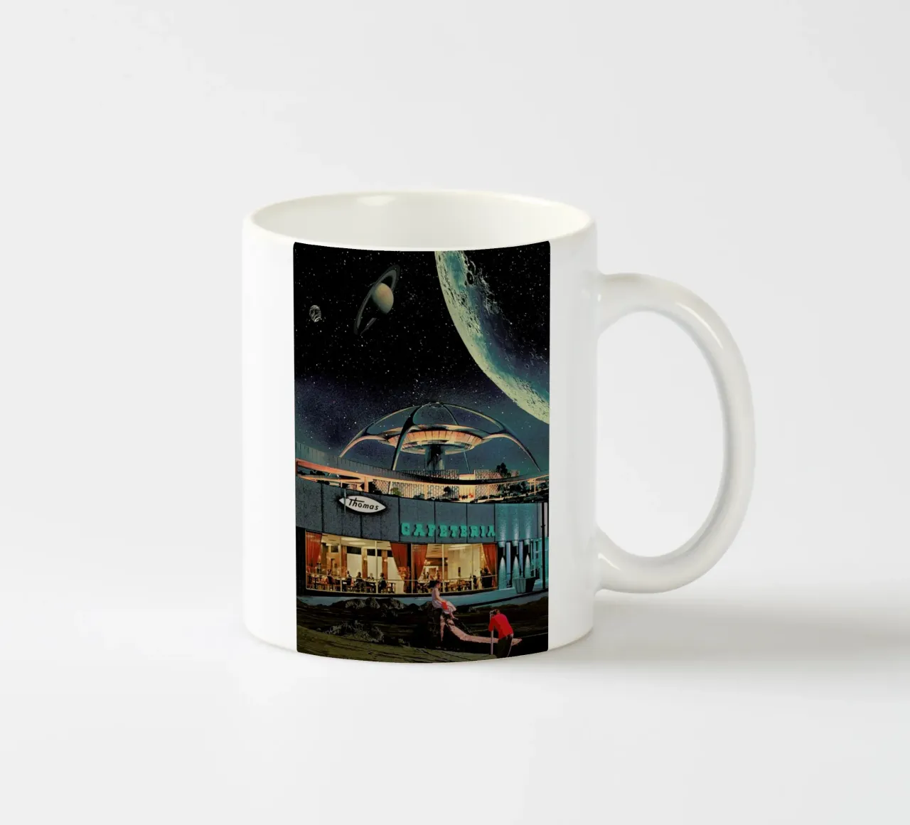 A Postcard From Year 2346 tazza in ceramica da Frank Moth