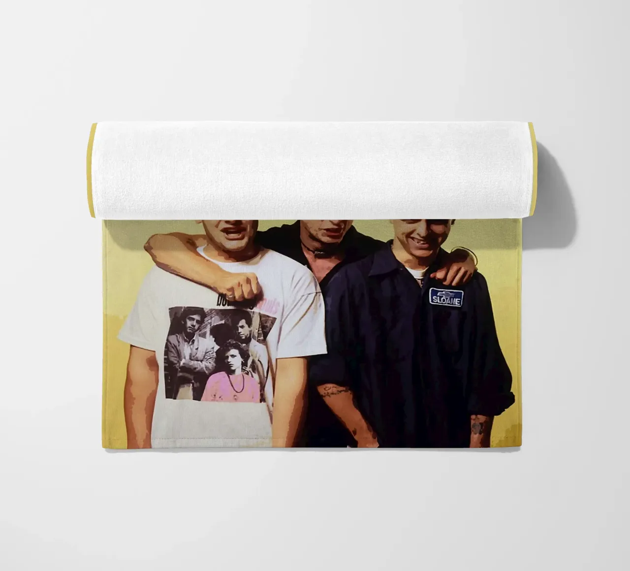 green day band beach towel by vanhesling