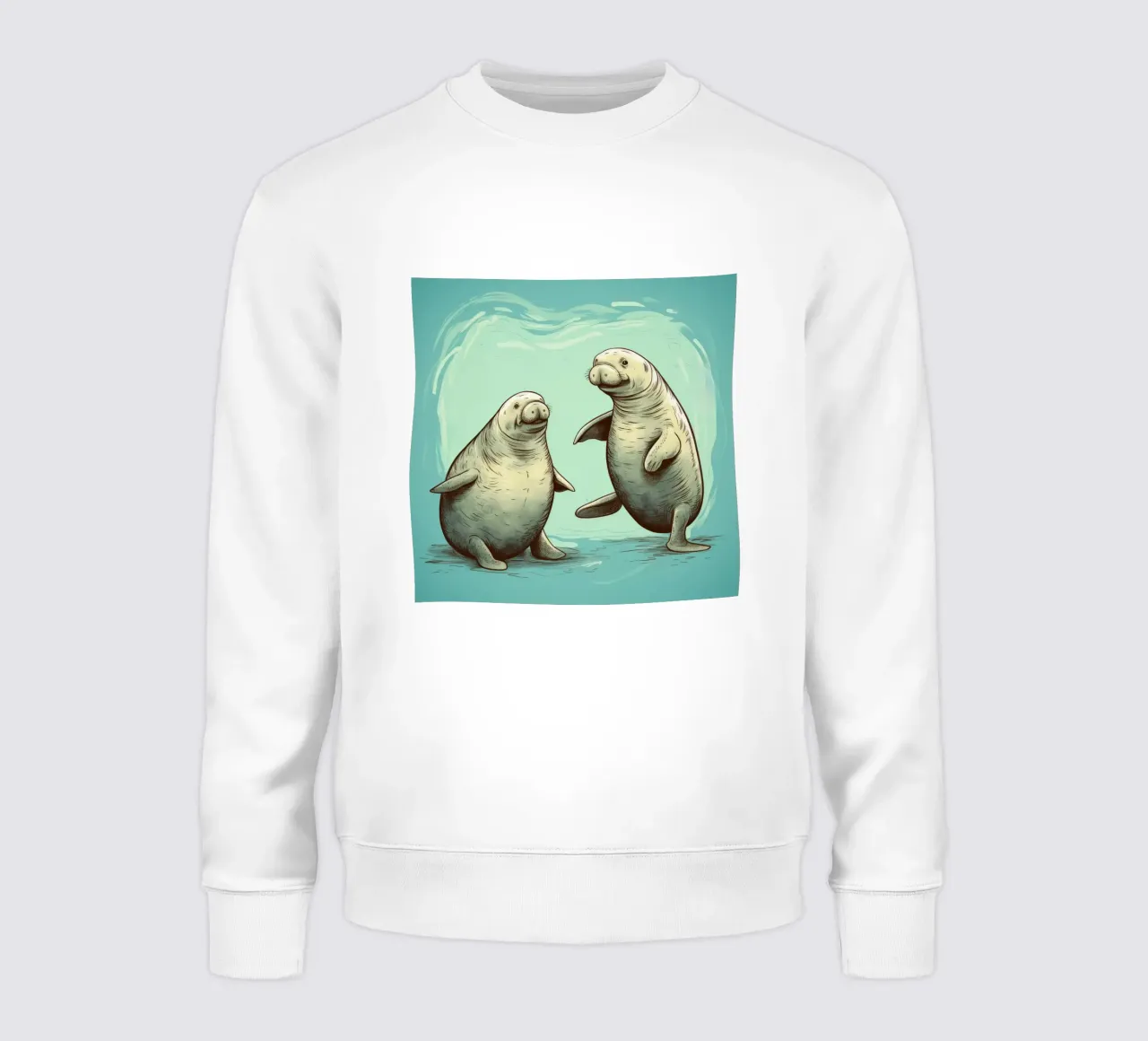 Retro Manatee Duo felpa da Funny Animals
