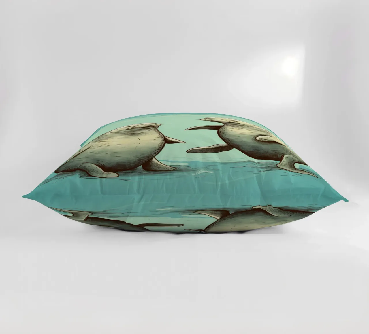 Retro Manatee Duo cuscino da Funny Animals