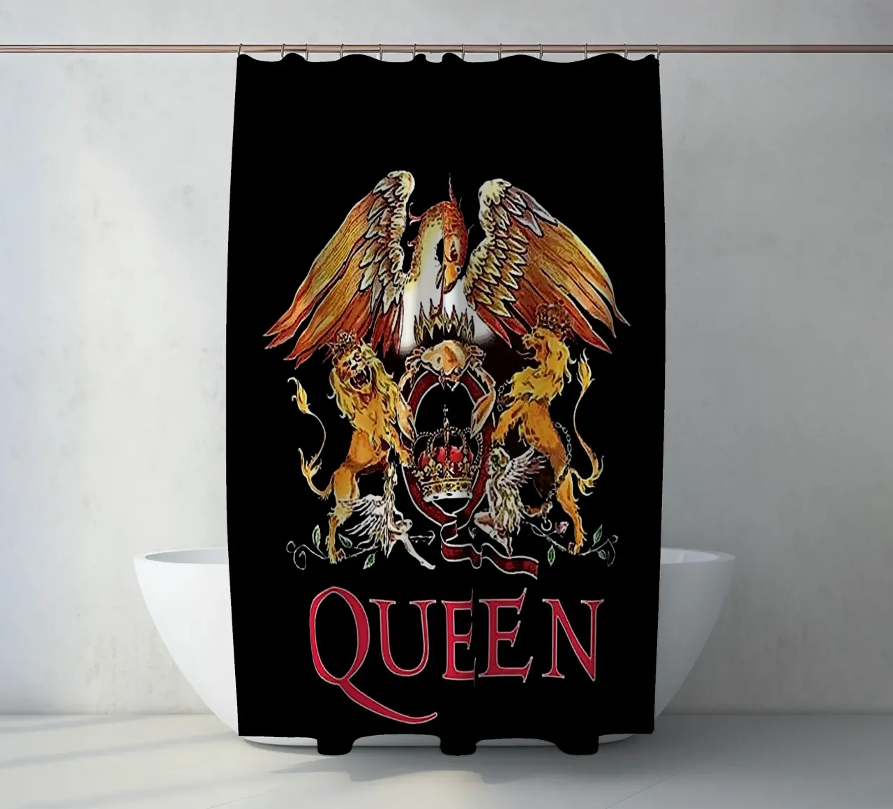 queen band shower curtain by vanhesling