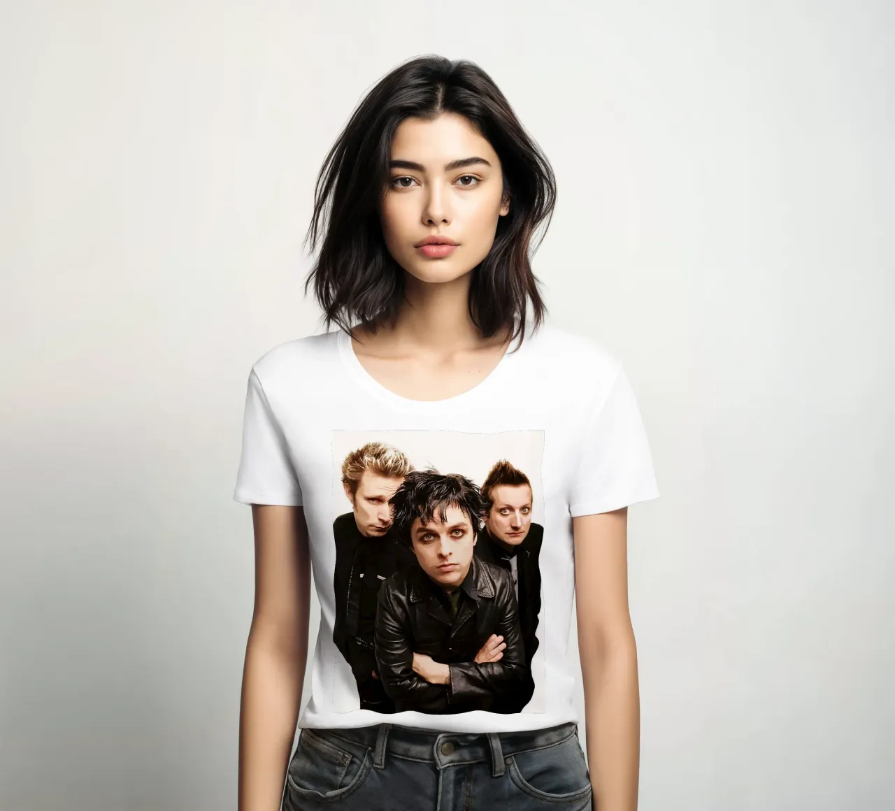 green day band dames t-shirt getailleerd van vanhesling