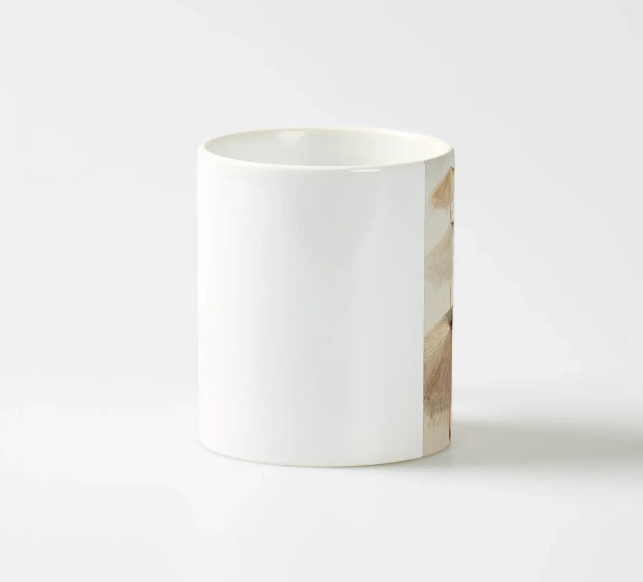 Straw Beach Umbrellas - Minimal Neutral Coastal Poster tazza in ceramica da Vela Luna